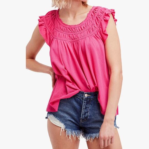 We the Free Coconut Smocked Swing Tank - Picture 7 of 7